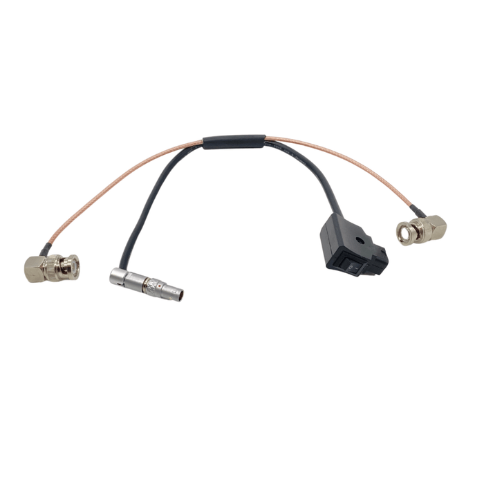 4 Pin Lemo Compatible Power & SDI Video Cable with Power Switch - 12" Long - Zacuto
