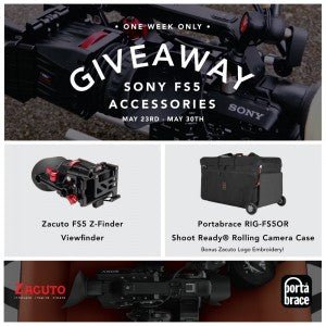 Sony FS5 Accessories Giveaway - Zacuto and Portabrace - Zacuto
